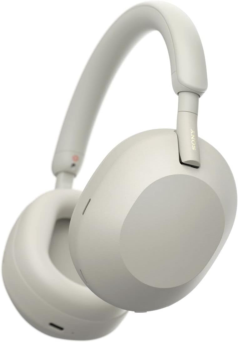Sony WH-1000XM5 Noise Canceling Wireless Headphones - 30hr Battery Life - Over-Ear Style - Optimized for Alexa and Google Assistant - Built-in mic for Calls - Silver International Version