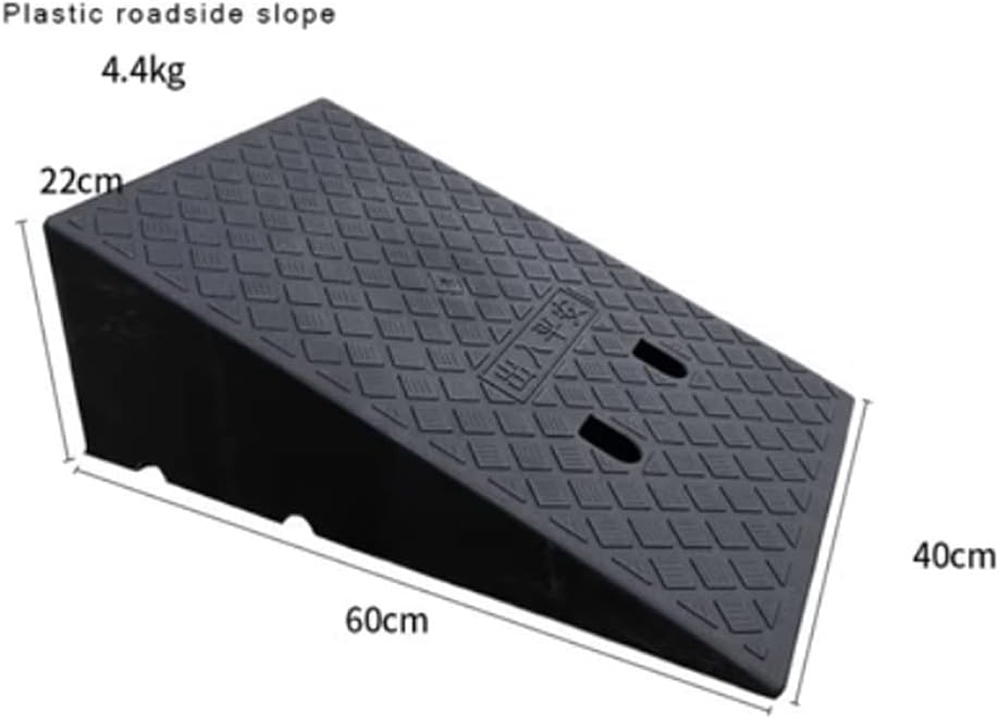 Rubber Curb Ramp for Wheelchair, 2/3/4/5/6/7 in Rise Threshold Ramp, Non-Slip Driveway Kerb Ramp, Lightweight Entry Ramp for Low Cars Scooter Motorycle(Black,40 * 60 * 22cm/16 * 24 * 8.7in)