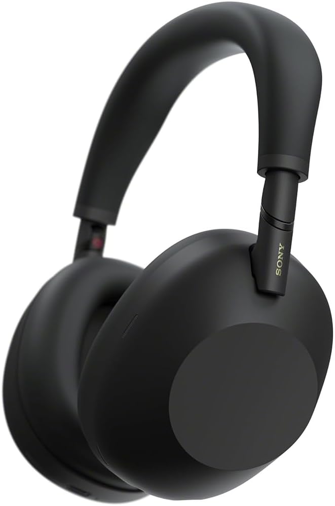 Sony WH-1000XM6/B Best Wireless Noise Canceling Headphones Black Bundle with Deco Gear Wood Headphone Display Stand Secure Tabletop Holder/Gaming Headset Hanger