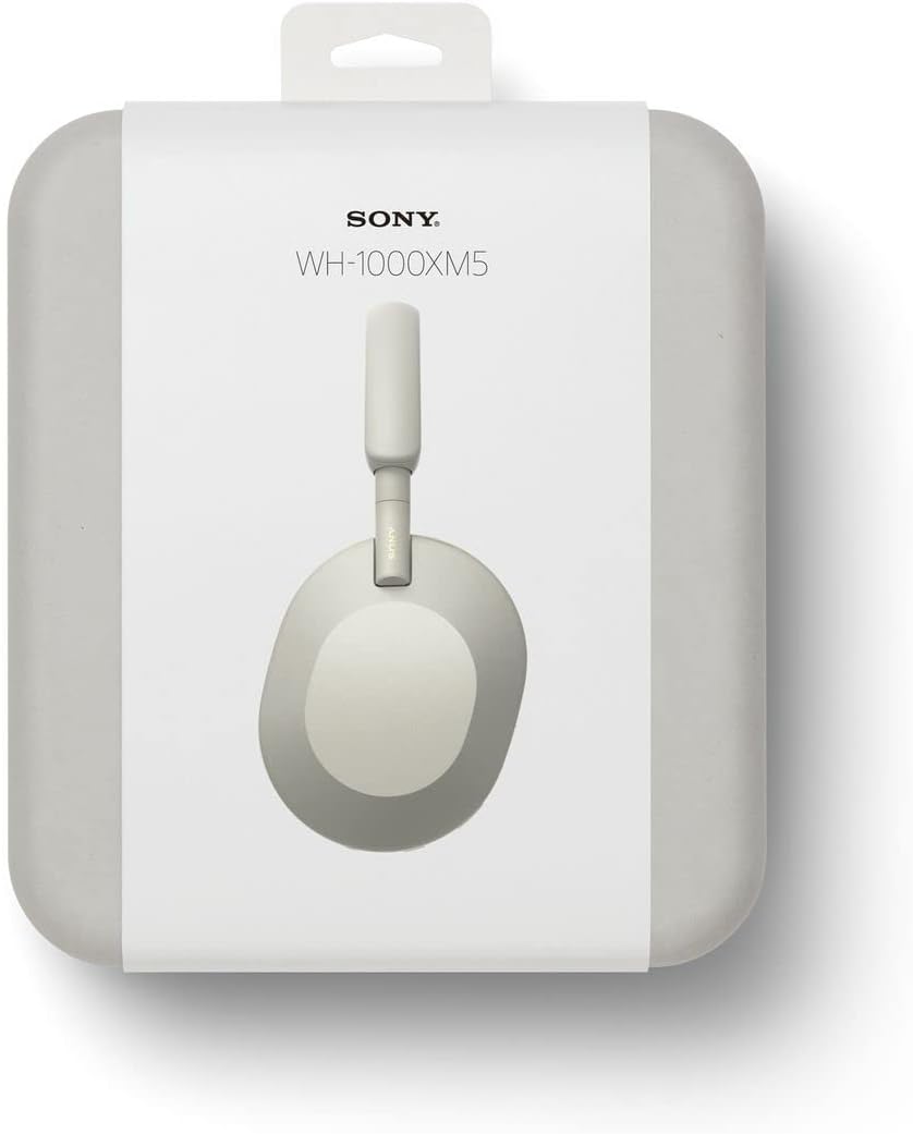 Sony WH-1000XM5 Noise Canceling Wireless Headphones - 30hr Battery Life - Over-Ear Style - Optimized for Alexa and Google Assistant - Built-in mic for Calls - Silver International Version