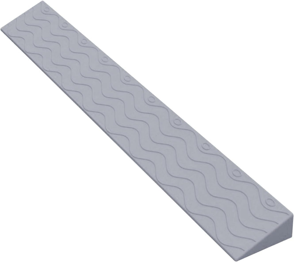 Portable Rubber Wheelchair Ramp, 5cm Threshold Access Ramp, Cream Color for Easy Mobility, Durable Doorway Ramp for Wheelchairs & Scooters (Grey, 3cm)