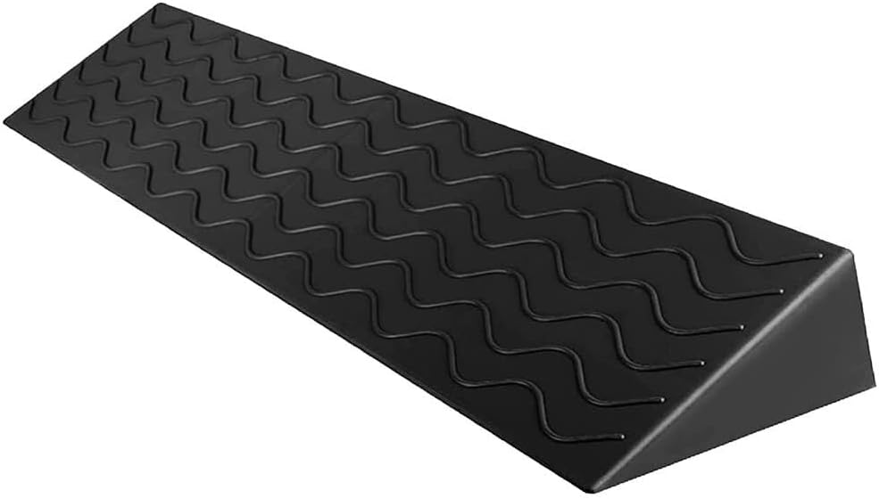 39' Rubber Wheelchair Ramp with Non-Slip Textured Surface, 3.5' Rise Threshold Ramp, Lightweight & Portable