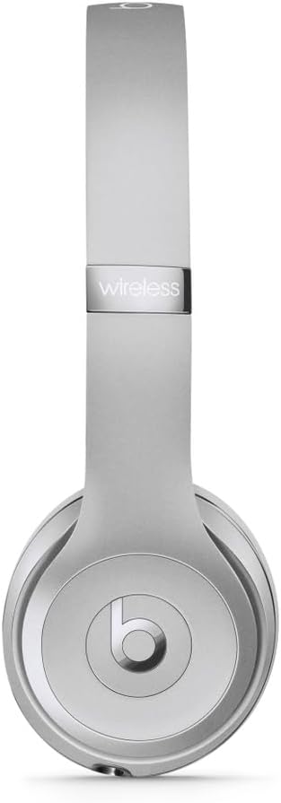 Beats Solo3 Wireless On-Ear Headphones - Silver (2024 Model) (Renewed)