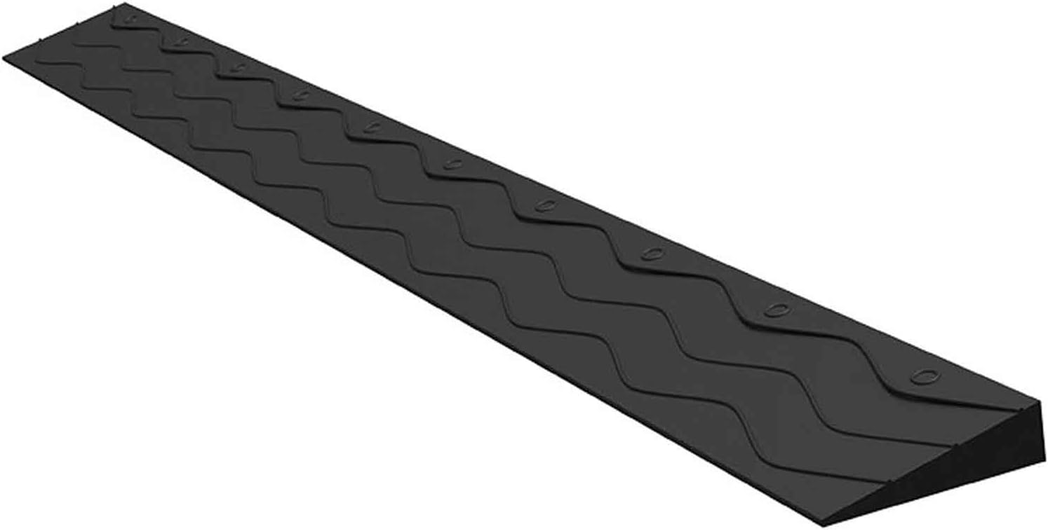 Ramp for Wheelchair for Home Steps, Door Ramp, Threshold Ramp, for Home, Vehicles, Trolleys, Can Be Cut, Simple to Install,Black-3.1x0.9in/8x2.5cm
