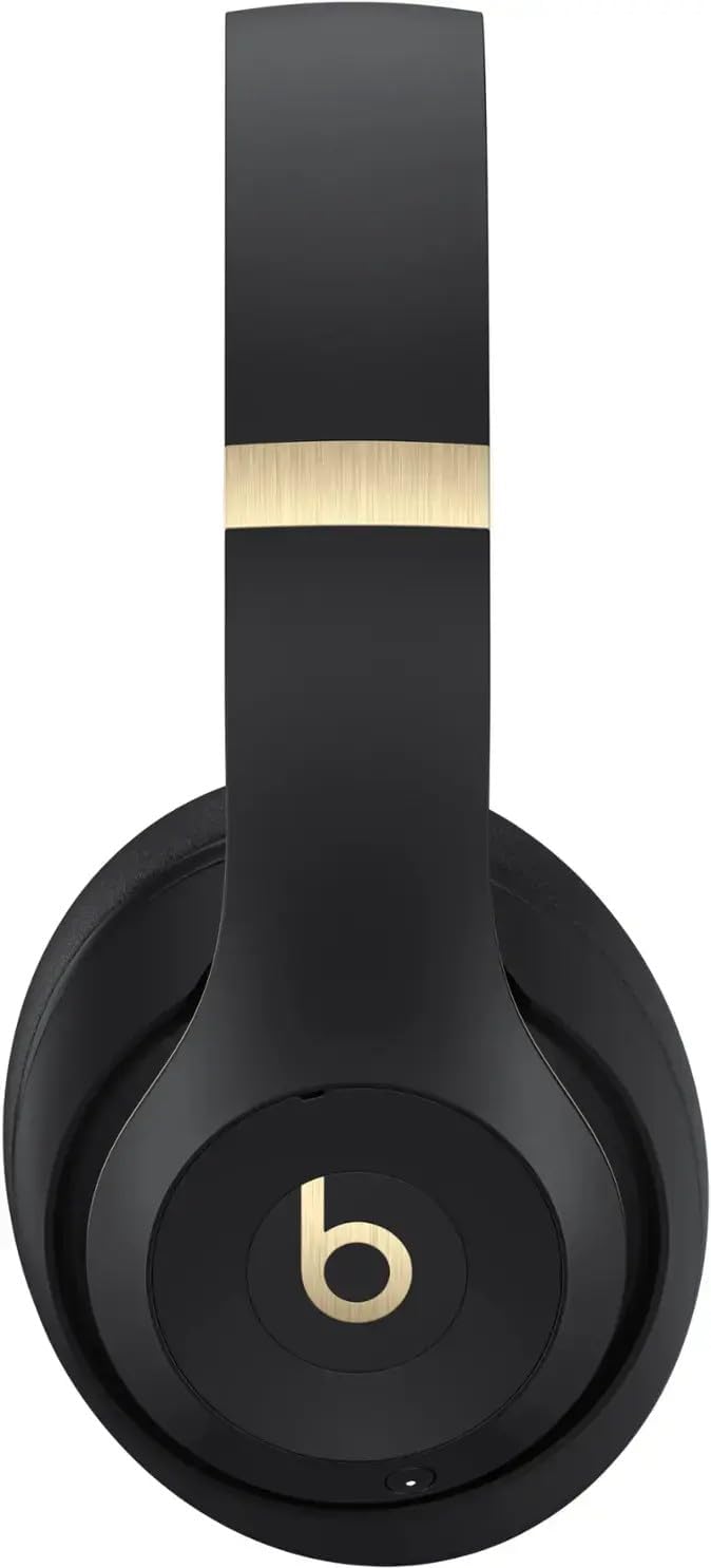 Beats Studio Pro - Wireless Noise Cancelling Over-The-Ear Headphones - Black & Gold (Renewed)