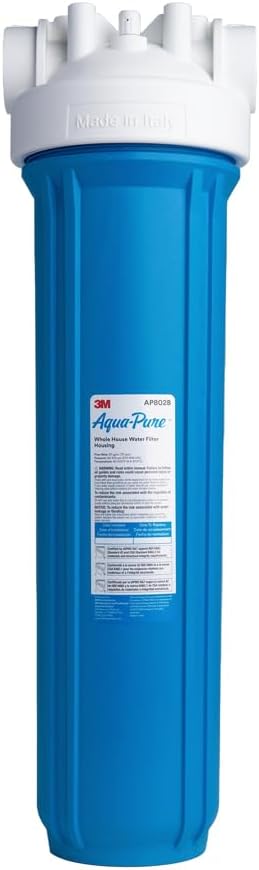3M Aqua-Pure AP800 Series Whole House Filter Housing AP802B, 5639202, Large Diameter, Blue Sump, 20 in, 1' NPT