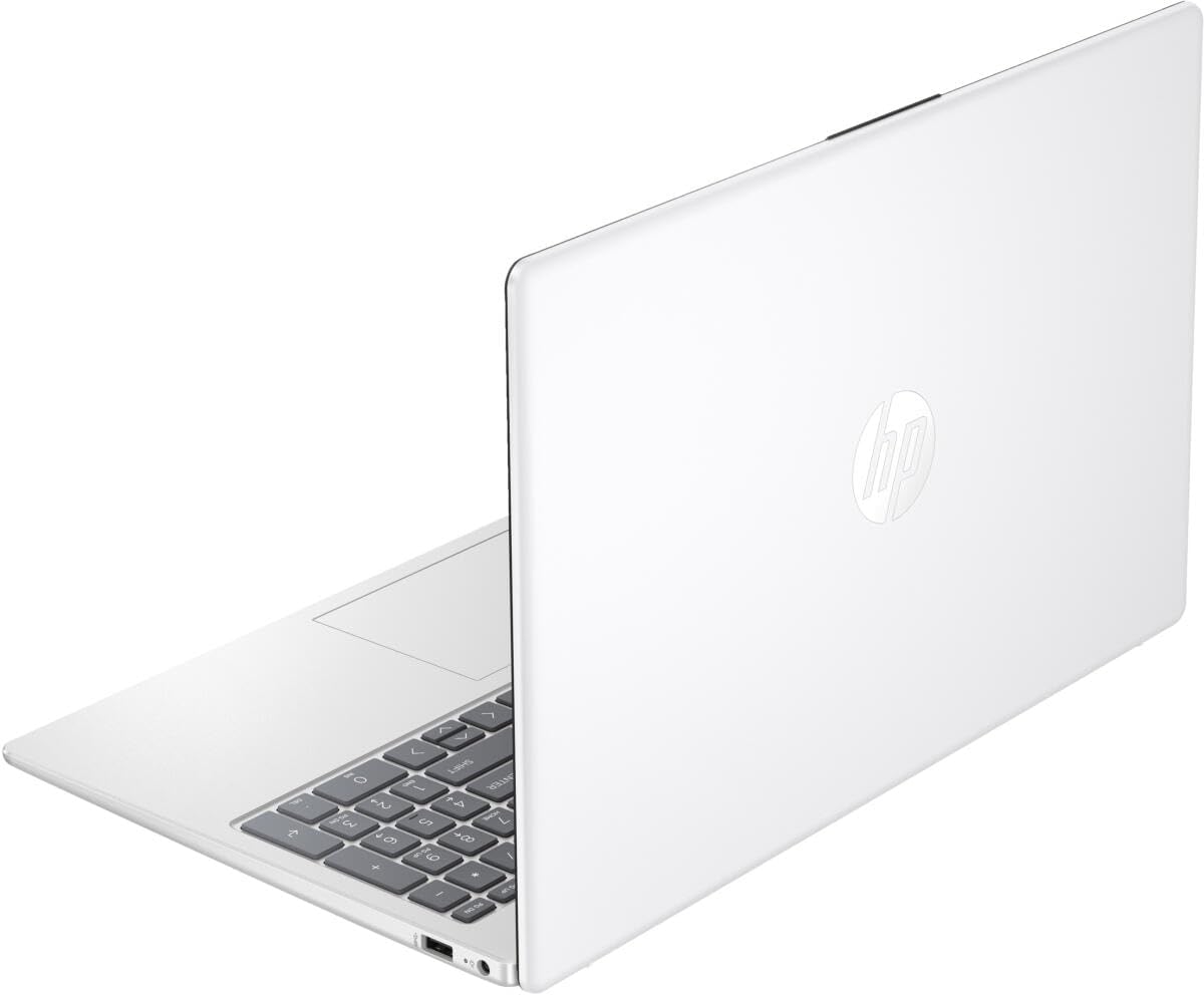 HP 15.6' HD Touchscreen Laptop with Fingerprint Reader, Intel Quad-Core N Processor, 4GB RAM, 128GB SSD Storage, Type-C, HDMI, Backlit Keyboard, W11, Dale Silver (Renewed)
