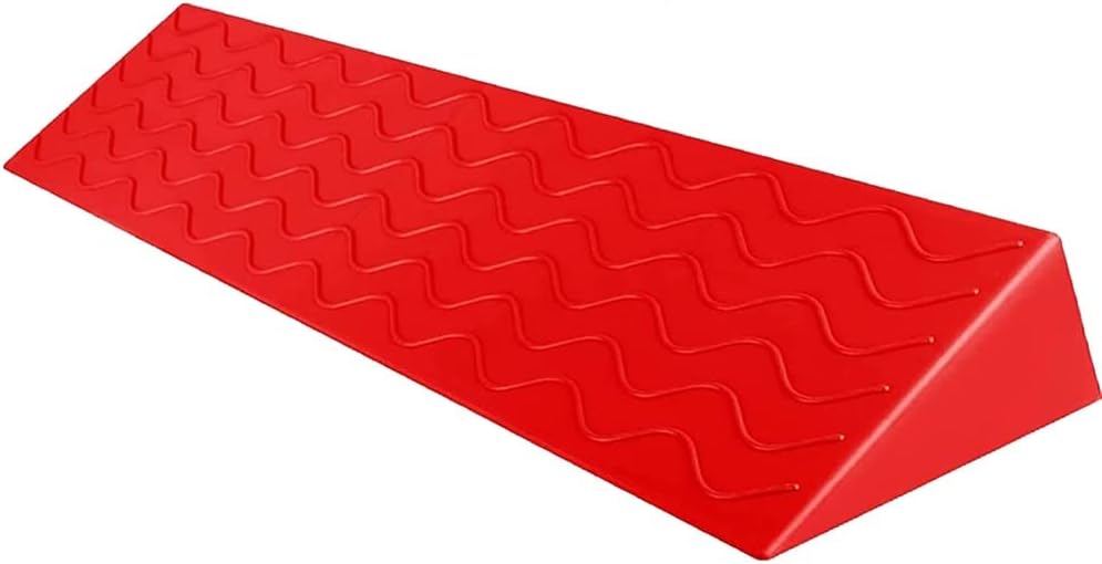 39' Wide Rubber Wheelchair Ramp for Home Steps/Door with Non Slip Textured Surface 3' Rise Threshold Ramp Curb Ramp Red 99 * 18 * 8cm
