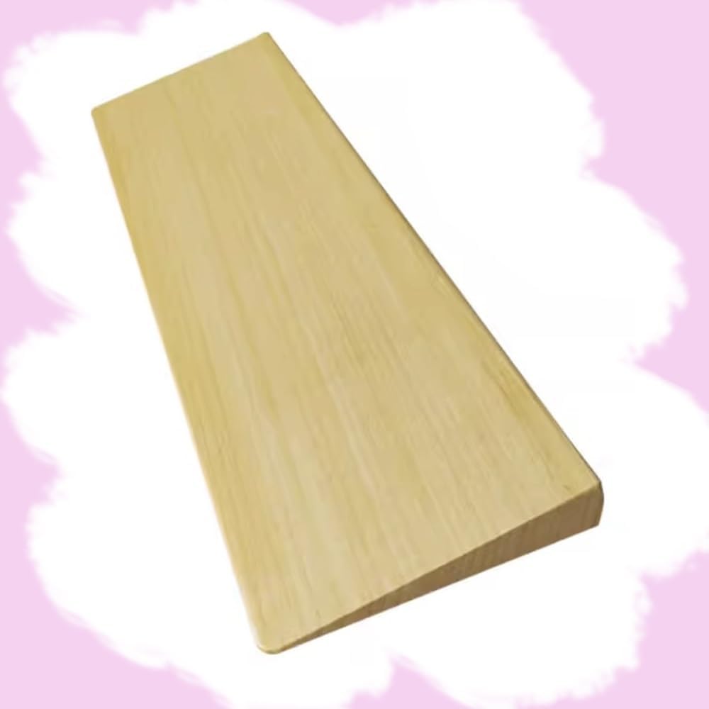 Solid Wood Threshold Ramps for Doorways, 4/5 Inch Rise Wheelchair Ramp, Lightweight Slope Ramp for Home/Door/Floor/Indoor Step(Wood Color,50x8x1.5cm)