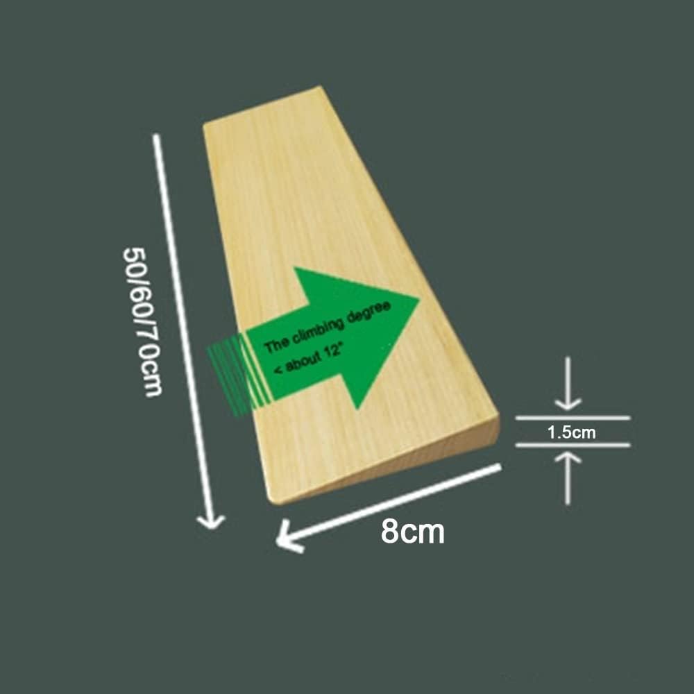 Solid Wood Threshold Ramps for Doorways, 4/5 Inch Rise Wheelchair Ramp, Lightweight Slope Ramp for Home/Door/Floor/Indoor Step(Wood Color,50x8x1.5cm)