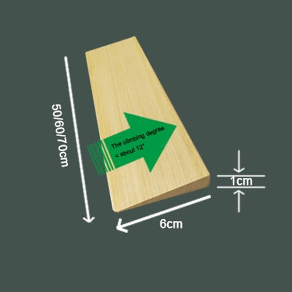 Solid Wood Threshold Ramps for Doorways, 4/5 Inch Rise Wheelchair Ramp, Lightweight Slope Ramp for Home/Door/Floor/Indoor Step(Wood Color,50x6x1cm)