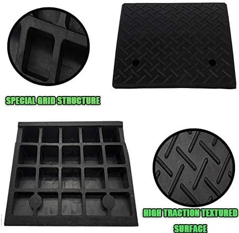 Driveway Curb Ramp, 4in Rise Threshold Ramp Portable, Heavy Duty Loading Ramp, Rubber Wheelchair Ramp for Home/Front Door/Yard/Patio/Entry(100 * 25 * 6cm/39 * 10 * 2.3in)