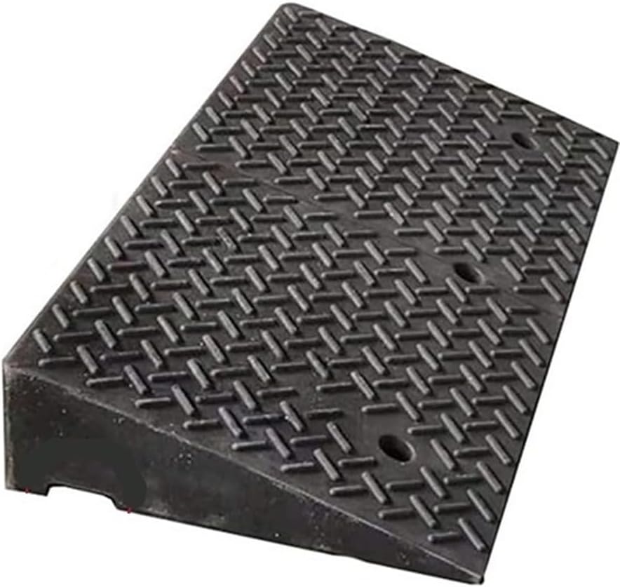 JIUYUEYA Threshold Ramp, Rubber Kerb Ramps,for Driveway, Sidewalk, Wheelchairs and Scooters, Threshold Ramp with Fixing Screws (Size : 13cm/5in)