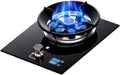 Gas Stove 1 Burner,Portable Gas Stove,Gas/LP Gas Conversion Stove,Tempered Glass Cast Iron Pot Rack,with Flameout Protection,for Home Kitchen(LPG)