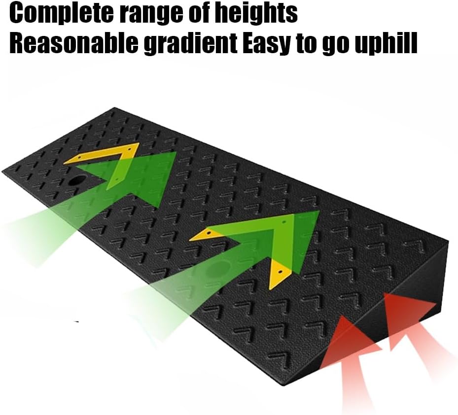 Curb Ramps Threshold Ramp Wheelchair Ramp for Driveway Entryway Doorways Rubber Threshold Ramp Kerb Ramp Lawnmower Ramps(39.4x9.8x3.5in)