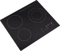 YIYIBYUS 24 Inch Electric Stove, 3 Burners 2600W 110V Portable Ceramic Cooktop, Kitchen Counter Top Stove with Sensor Touch Control, 9 Heating Level, (No Plug)