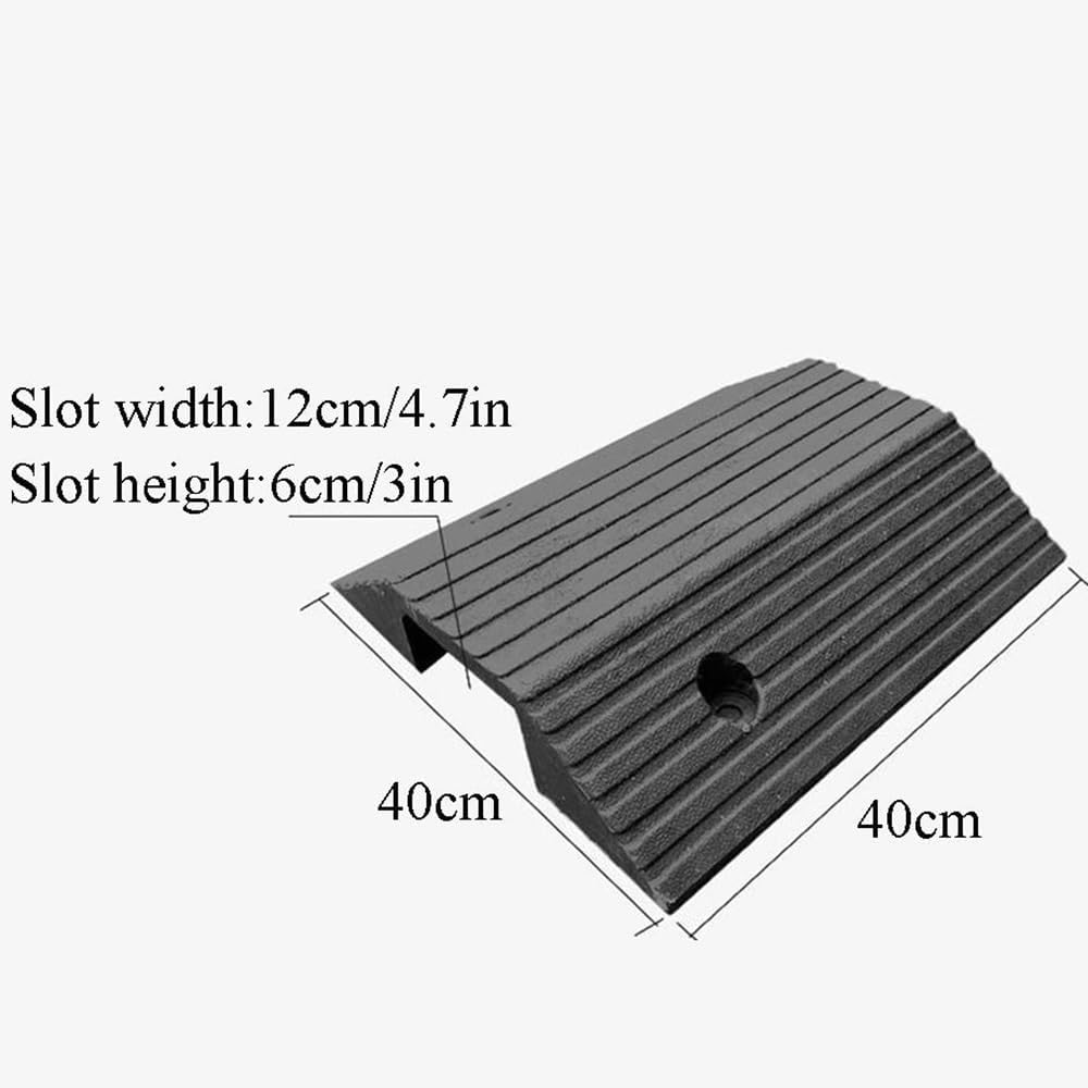 Wheelchair Ramp for Doorways, Rubber Bridge Threshold 3 Inch 4 Inch Rise Ramp for Home Motorcycle Factories Schools Driveways(40x40x8cm/16x16x3in)