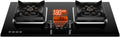Propane Stove,2 Burners Portable Propane Stove,tempered Glass Gas Cooktop,Maximum 17742.4BTU for Food Trucks and Family Restaurants (Color : LPG, Size : Style 2)