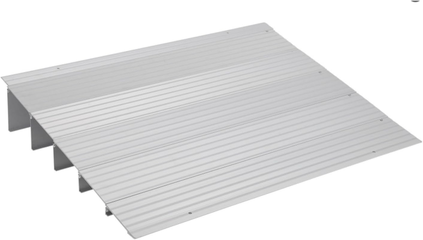 2' Rise Door Threshold Ramp,Aluminum Alloy Entry Ramp for Wheelchair Scooters Power Chairs Walkers