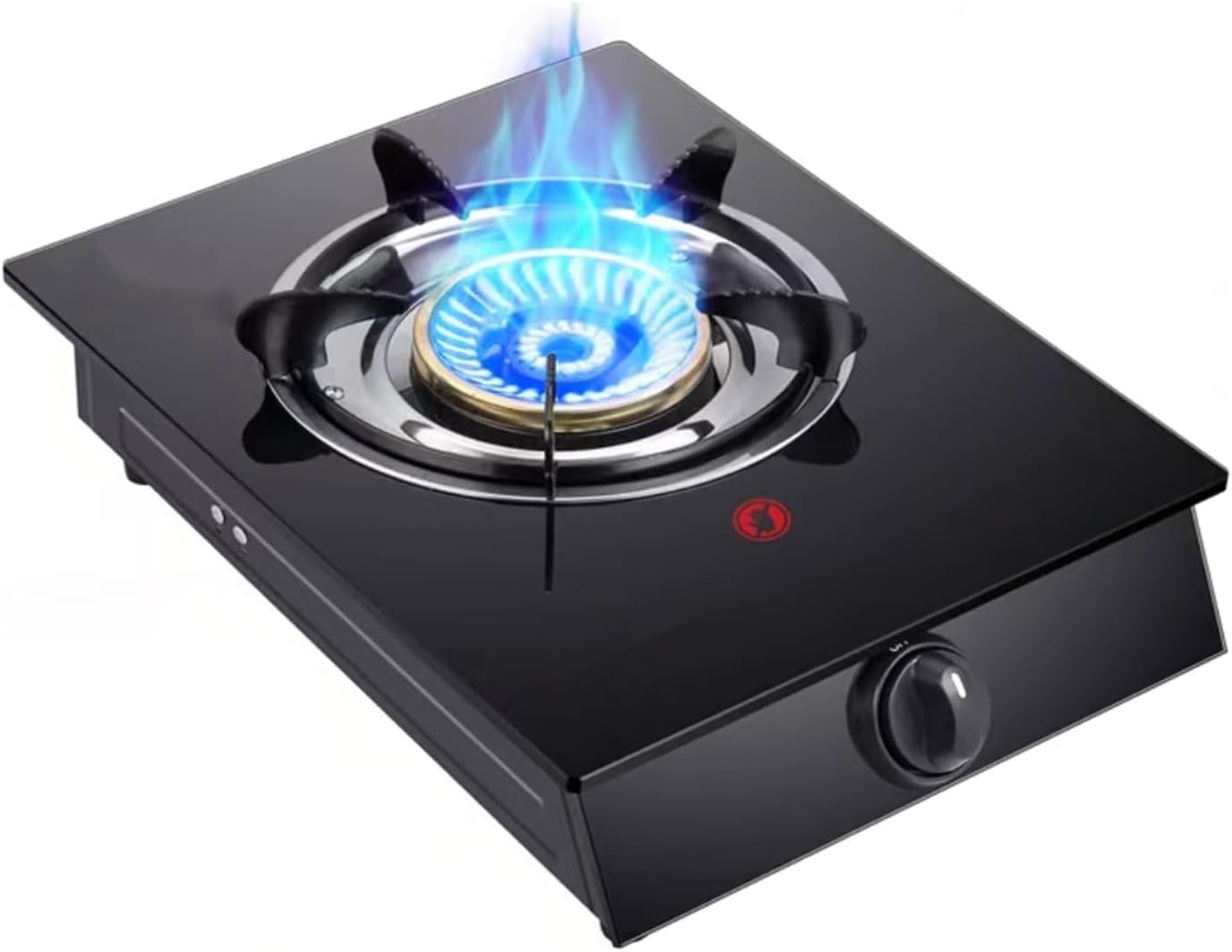 Commercial Gas Stock Pot Range,Glass Nine-Burner Single Stove [Tube + Clamp],for Seafood Boil,Home Brewing(NG)