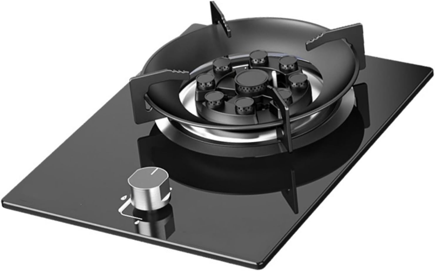Gas Cooker,5.2kW Single-Burner Gas Stove,Desktop or Built-in,for Family Restaurants Food Stalls,Energy Saving(NG)