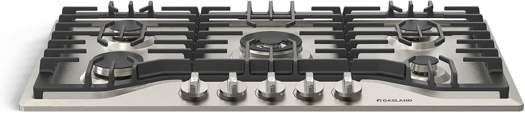 GASLAND 36 Inch Gas Cooktop, PRO GH2365SF 5 Italy Sealed Burner Propane Stovetop, NG/LPG Convertible Gas Cooktops, Plug-in with Thermocouple Protection, CSA Certified, Stainless Steel