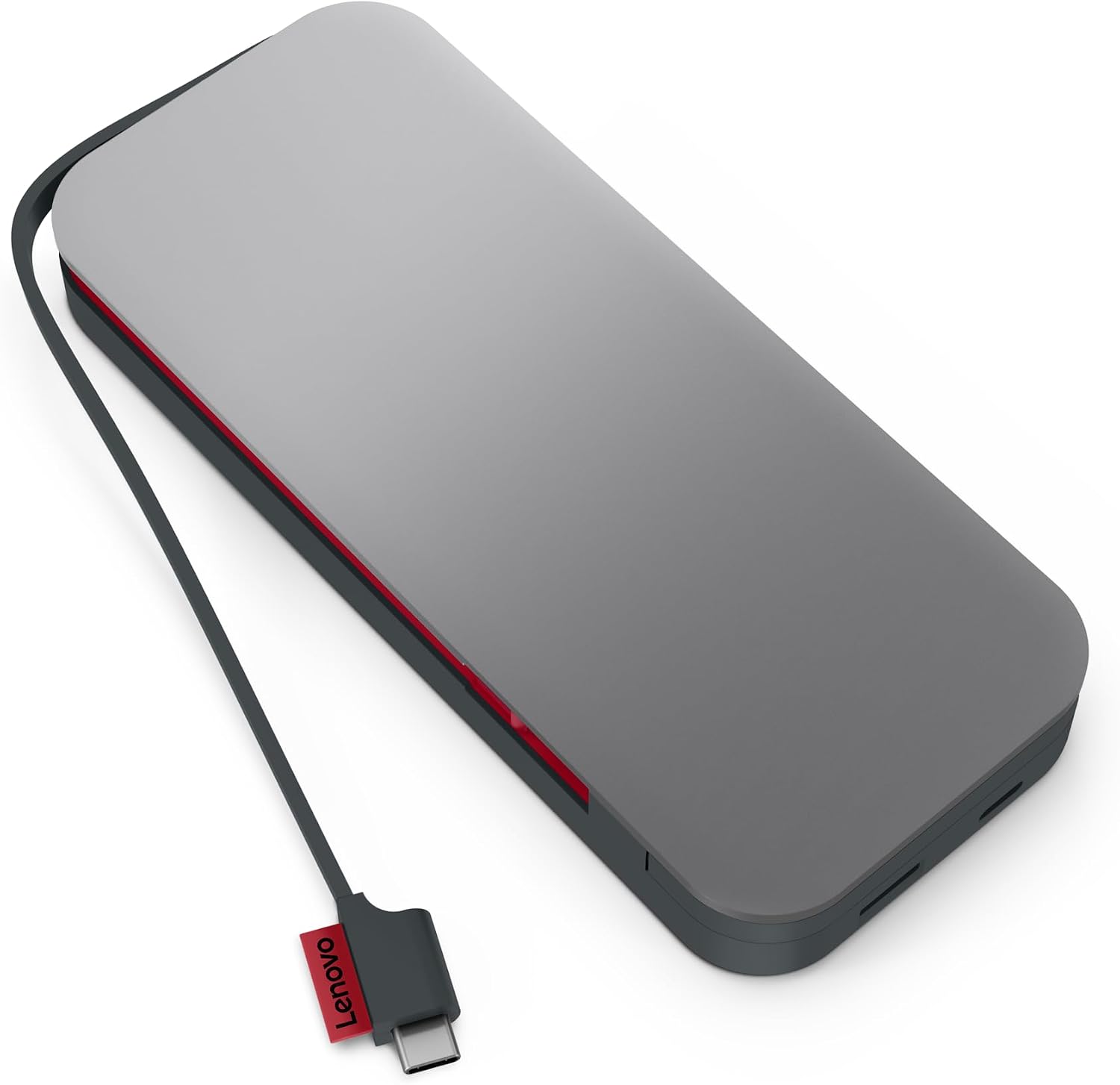 Lenovo Go USB-C Laptop Power Bank 20,000 mAh, 2xUSB-C, 1xUSB-A, <3h Recharging Time, Storm Grey