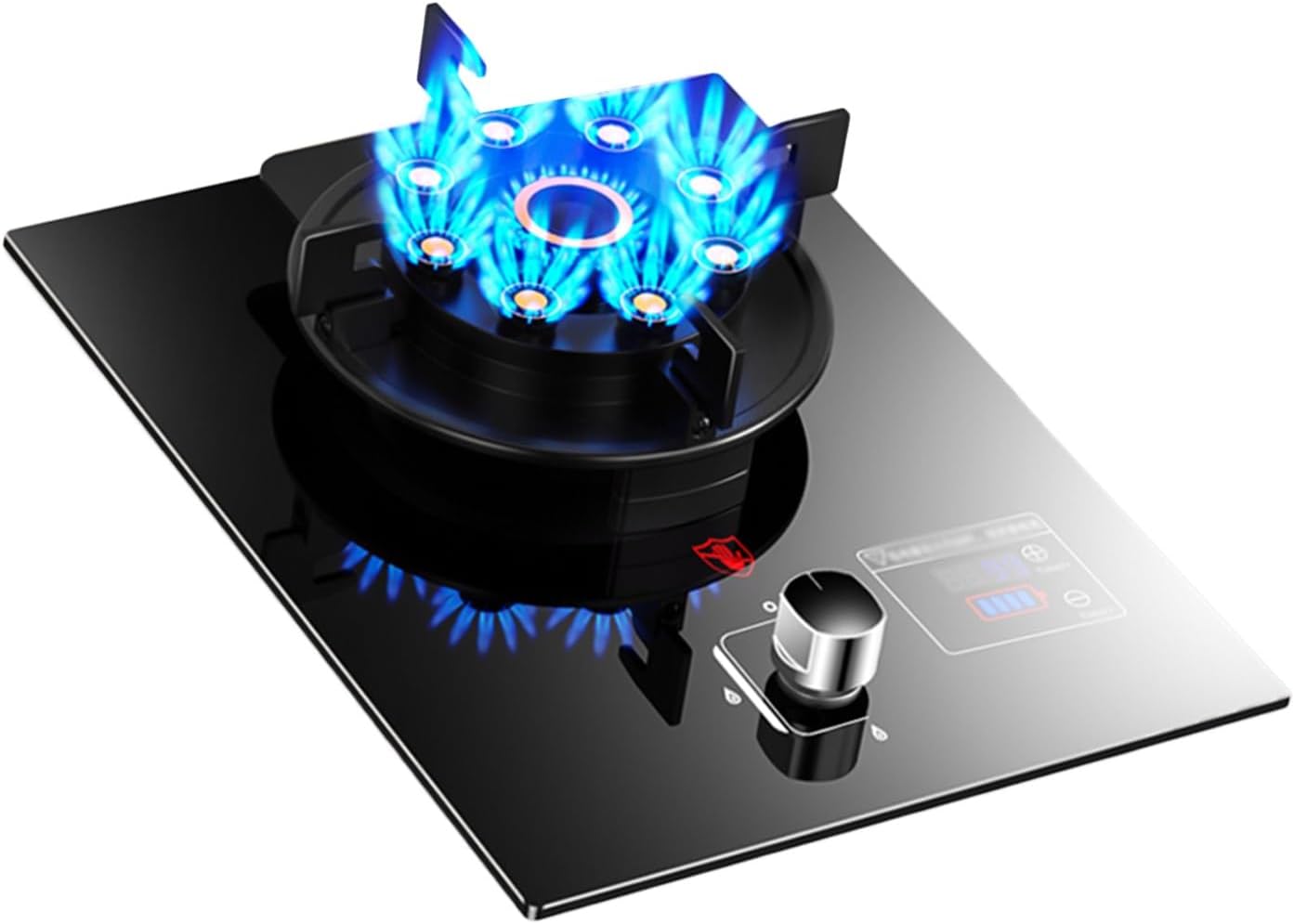 Gas Stove,Single Burner,Portable Gas Stove,Gas/LP Gas Conversion Stove,Tempered Glass Cast Iron Pot Rack,with Flameout Protection,for Home Kitchen(LPG)