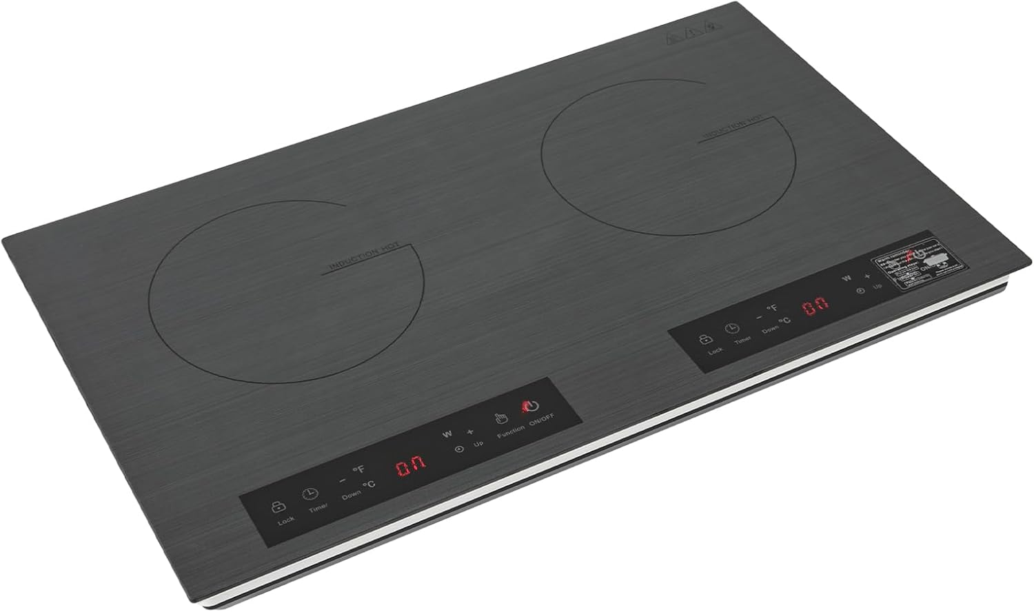 DYRABREST 4000W Dual-Zone Induction Cooktop Portable Induction Cooke Compact Electric Stove with Sensor Touch & 3H Timer for RV, Camping, Dorms, and Small Kitchens
