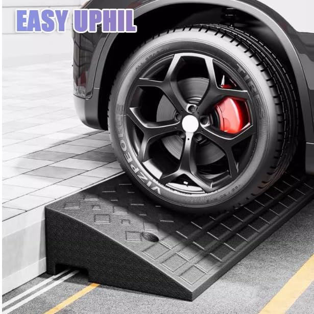 Rubber Car Slope Ramp, Heavy Duty Loading Ramp, 3' 4' 5' 6' Rise Height Threshold Ramp, Wheelchair Ramp for Home/Door/Floor/Indoor Step(100 * 30 * 11cm/39 * 12 * 4.3in)