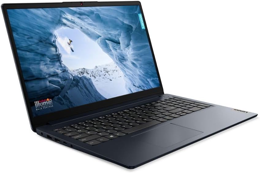 Lenovo IdeaPad 1i 15.6' Laptop, Intel Core i5-1235U Processor, 8GB DDR4 RAM, 256GB SSD, Windows 11 in S Mode, Intel Iris Xe Graphics, Anti-Glare Display - Abyss Blue