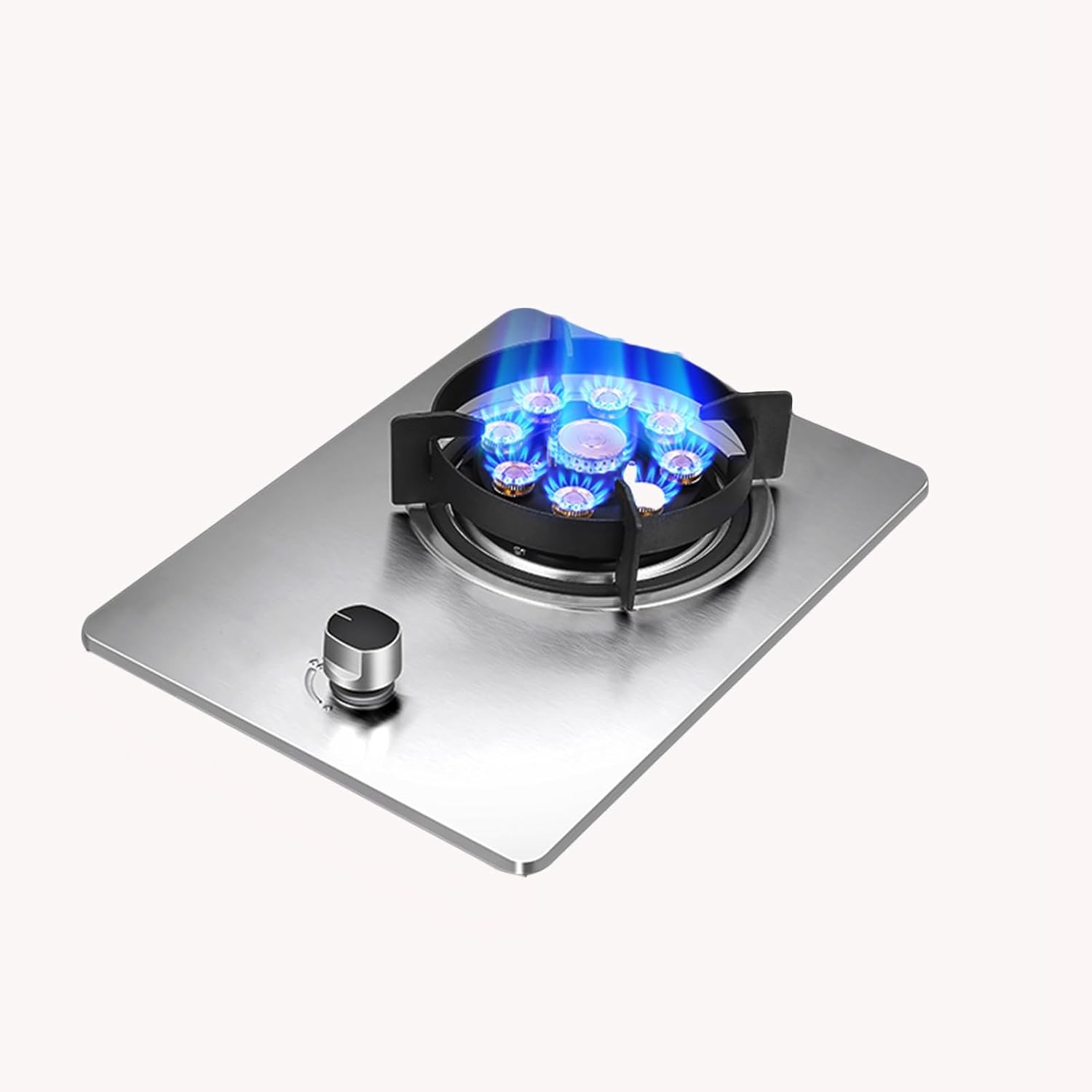 Single Burner Gas Stove,Commercial Gas Stock Pot Range, Stainless Steel High Flame Gas Stove with Fire Protection,for Restaurant,fome