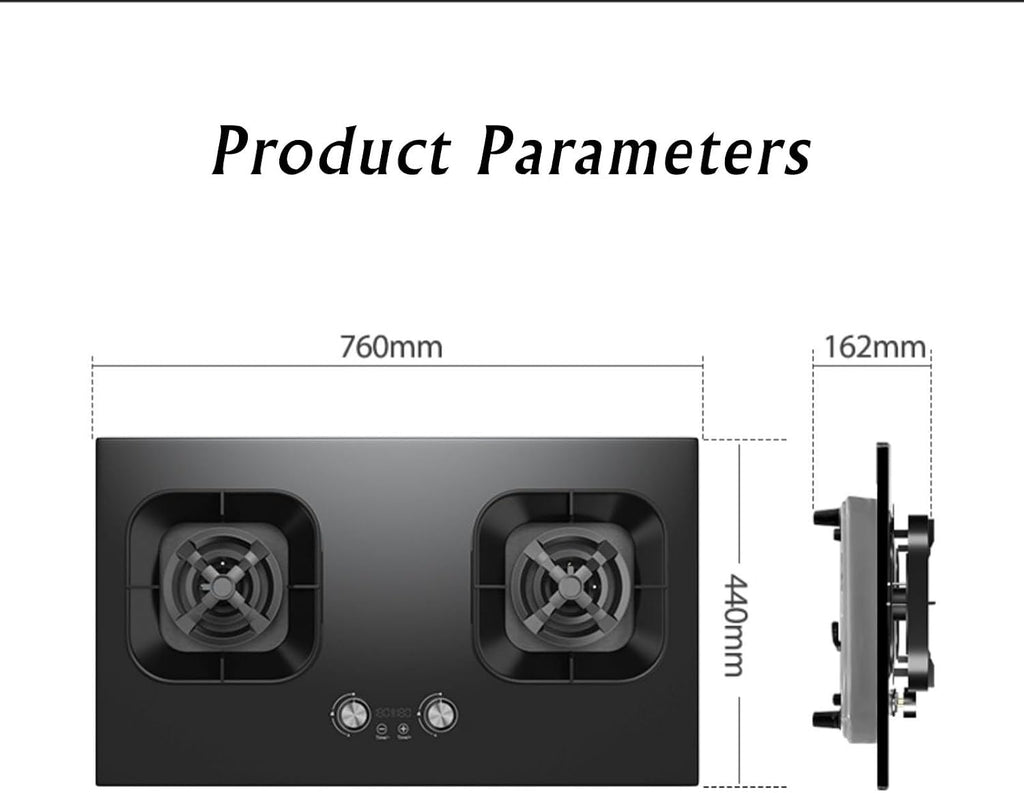 Propane Stove,2 Burners Portable Propane Stove,tempered Glass Gas Cooktop,Maximum 17742.4BTU Suitable for Home Kitchens and Dining Rooms (Color : LPG)