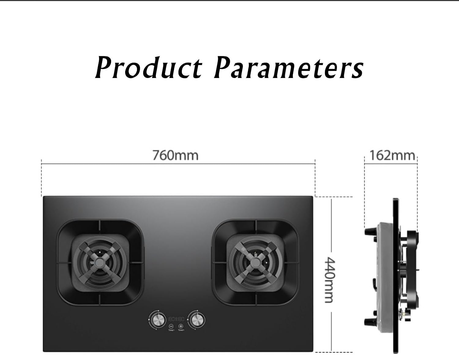 Propane Stove,2 Burners Portable Propane Stove,tempered Glass Gas Cooktop,Maximum 17742.4BTU Suitable for Home Kitchens and Dining Rooms (Color : NG)