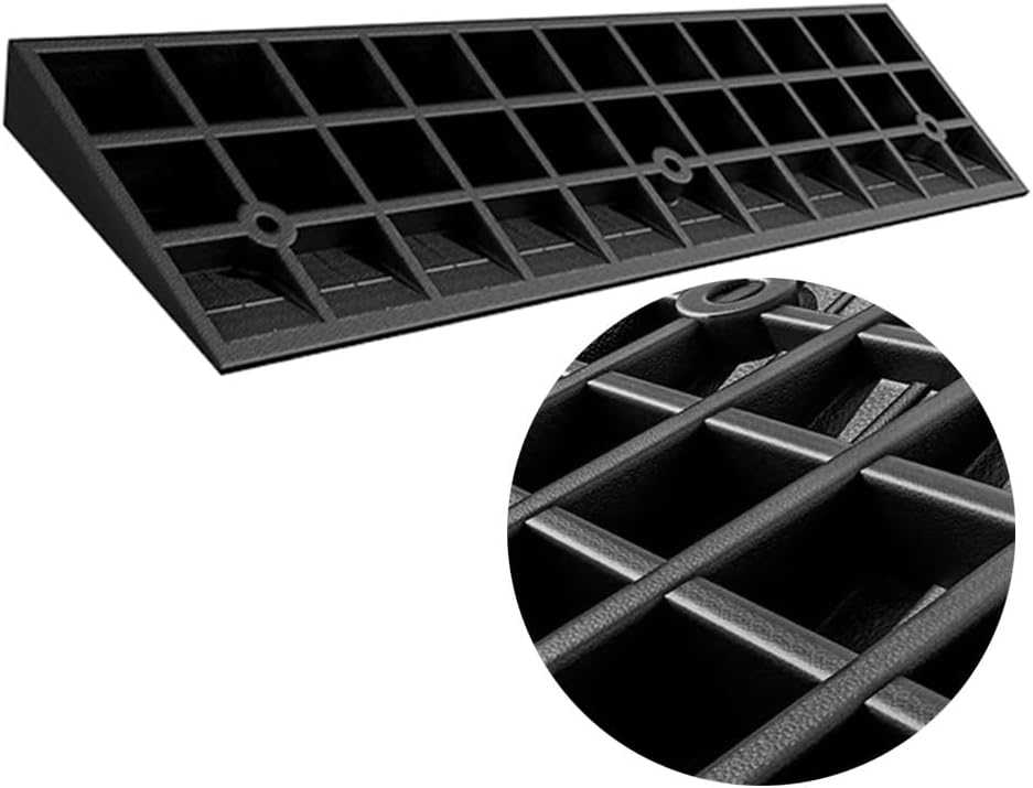 Curb Ramps Threshold Ramp Wheelchair Ramp for Driveway Entryway Doorways Rubber Threshold Ramp Kerb Ramp Lawnmower Ramps(39.4x9.8x3.5in)