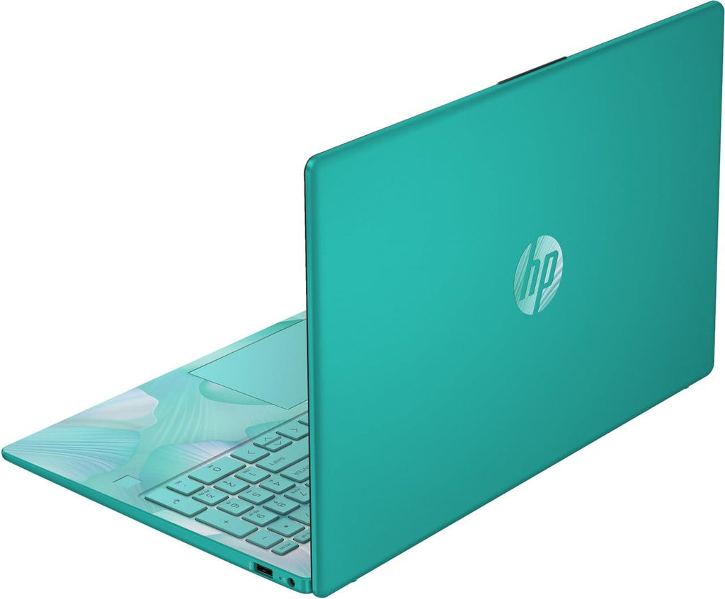 HP 15.6' HD Touchscreen Laptop with Fingerprint Reader, Intel Quad-Core N Processor, 4GB RAM, 128GB SSD Storage, Type-C, HDMI, Backlit Keyboard, W11, Dale Green (Renewed)