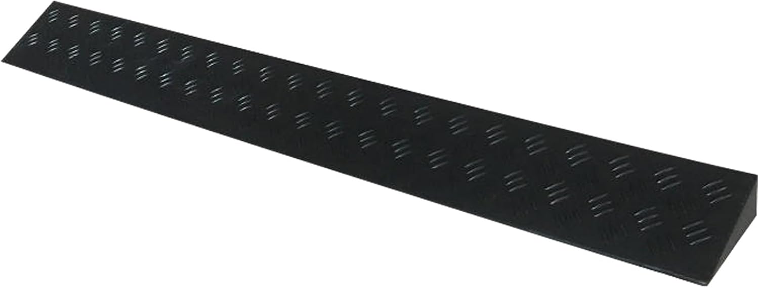 Portable Threshold Ramps, 39cm High, Indoor Curb Ramps, Nonslip Kerb Ramp for Threshold Wheelchair Scooter Sweeping Robot, Door Step Accessible Rise Channel Mat (Color : Svart, Size : 100x9x3.5cm/