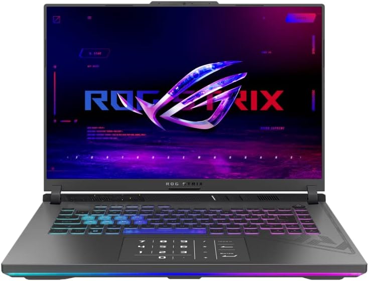 ASUS ROG Strix G16 Gaming Laptop, 16' 1920 x 1200 165Hz, Core i7-13650HX 14-Core, NVIDIA GeForce RTX 4060 8GB, 16GB DDR5, 1TB SSD, Windows 11 Pro, RGB Backlit Keyboard, Thunderbolt 4, Gray