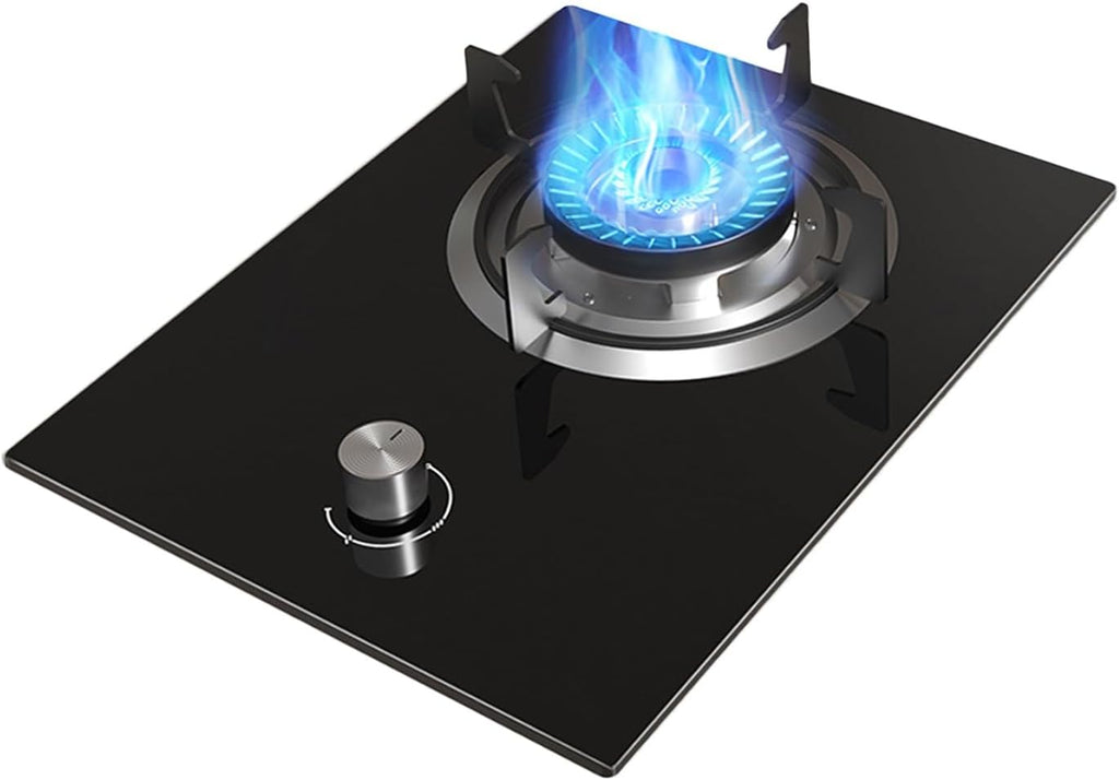 Gas Stove with 1 Burner,5.2KW Gas Cooktop,Kitchen Counter Top Stove,with Flameout Protection,for Natural Gas/liquefied Petroleum Gas(LPG)