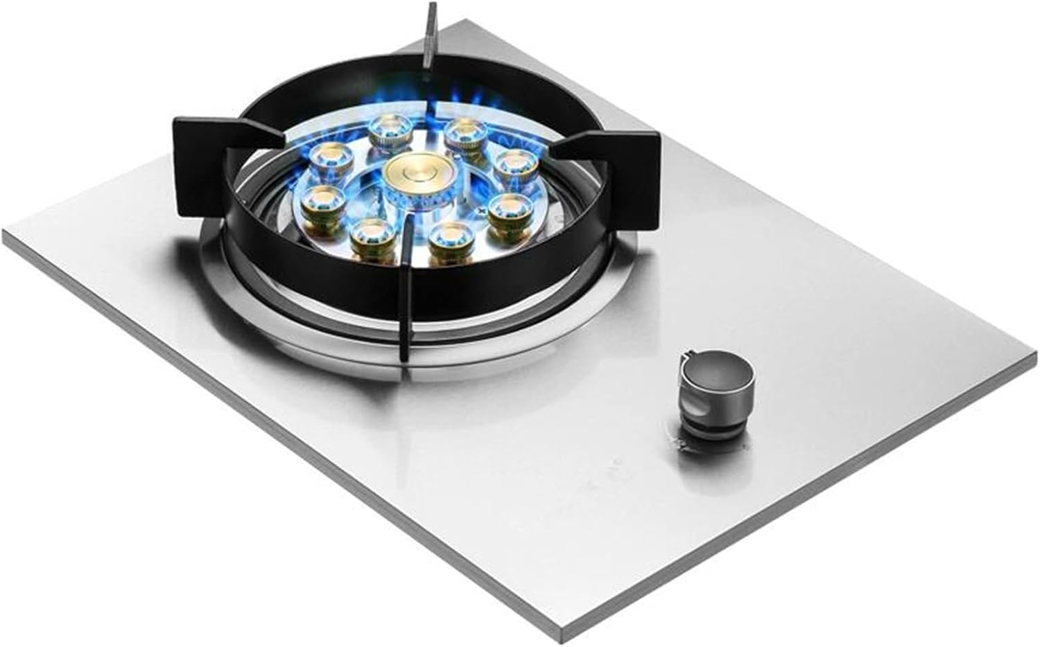 Gas Stove 1 Burner,5.5KW Stainless Steel Gas Stove,Natural Gas Liquefied Gas Stove,Desktop Embedded Installation,Multi-Speed Adjustment,for Home Kitchen(LPG)