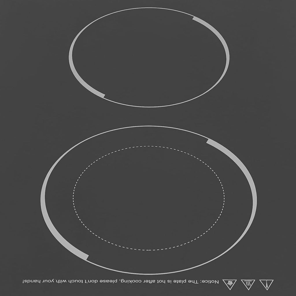 Electric Cooktop,Electric Stovetop,2 Burners Electric Cooktop,20.08 * 11.81in Electric Smoothtop Style Cooktop with 2 Elements,Induction Cooktop Stovetop with Booster and Timer (2 Burners)