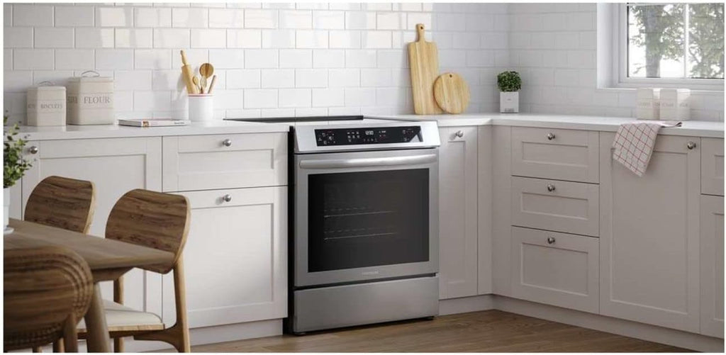 Frigidaire 30 in 5.3 cu.ft. 4-Burner Element Slide-in Front Control Self-Cleaning Induction Range w/Convection in Stainless Steel