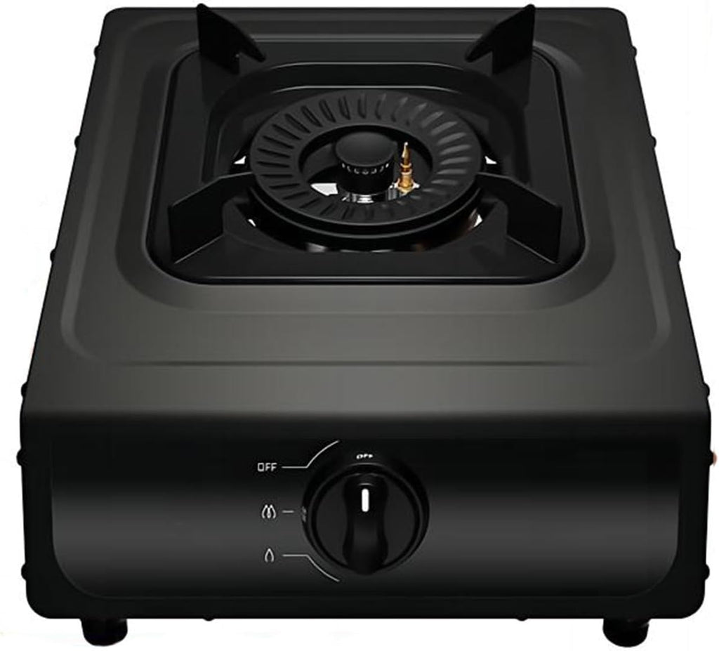 Cassette Stove,Portable Gas Stove,Max 15354BTU Single Burner Cassette Stove Piezo-Ceramic Ignition for Camping Cooking Car Travel Home and Apartment (Color : LPG, Size : Style 2)