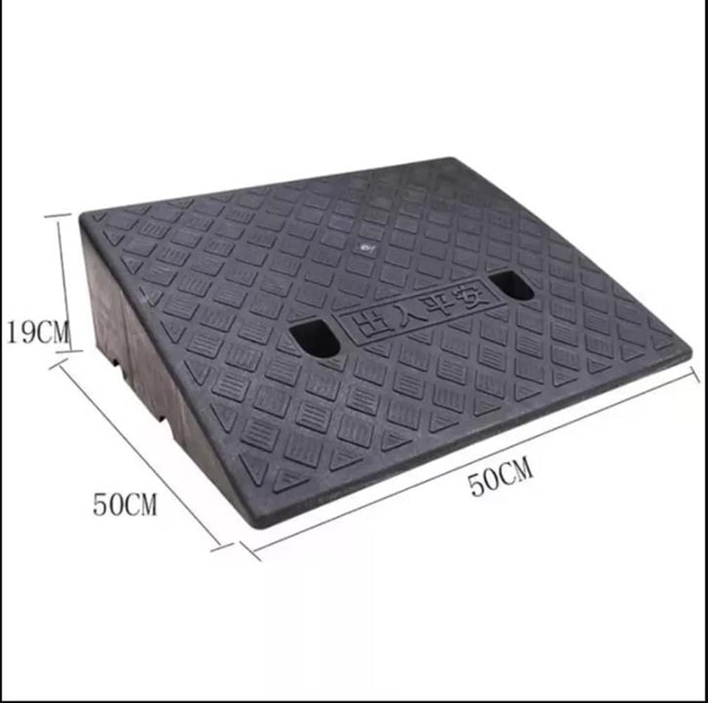 Curb Ramp Lightweight Kerb Ramps, Threshold Ramp Portable 3' - 9' High Driveway Curb Ramps, Driveway Ramp Plastic Wheelchair Ramp for Driveway (Color : B, Size : 50cmx50cmx19cm)