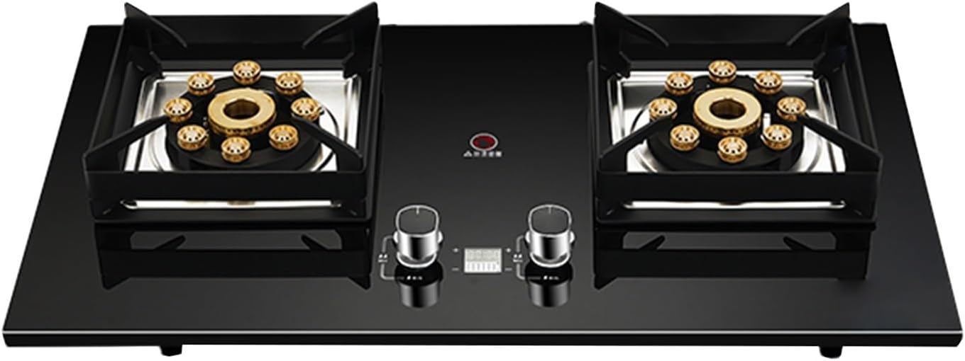 Single Burner Gas Stove,Left 9.0kw Right 5.2kw,Desktop Embedded Dual-Purpose Gas Stove,for Restaurant(LPG)