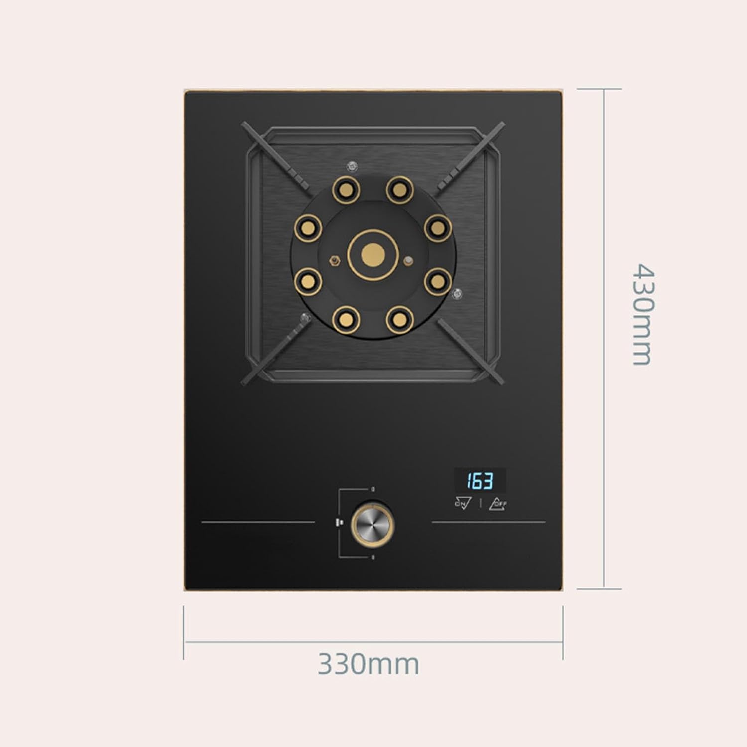 Propane Gas Stove,Desktop Propane Gas Stove,Tempered Glass Single Burner Propane Stove,Max 17742.4BTU Suitable for Apartments, Kitchens and More (Color : Silver, Size : LPG)