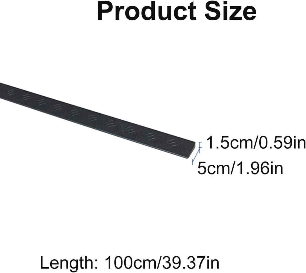 Rubber Ramps Threshold Ramp, Wheelchair, Plastic, Suitable for Doorways and Bathrooms, Can Be Cut to Size(Svart,5 * 1.5cm/2 * 0.8in)