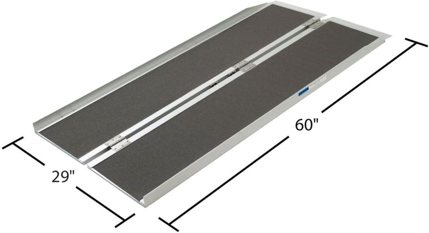 5' Wheelchair Ramp for Home Entry, Folding, Silver Spring