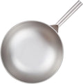 Pure Titanium Pot, Wok Pan with Lid, Nonstick Woks and Stir-Fry Pans, No Chemical Coated Flat Bottom Chinese Wok for Induction, Electric, All Stoves,A-32cm