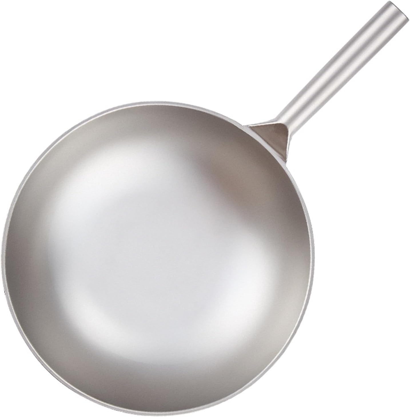 Pure Titanium Pot, Wok Pan with Lid, Nonstick Woks and Stir-Fry Pans, No Chemical Coated Flat Bottom Chinese Wok for Induction, Electric, All Stoves,A-32cm